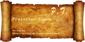 Preiszler Tímea névjegykártya